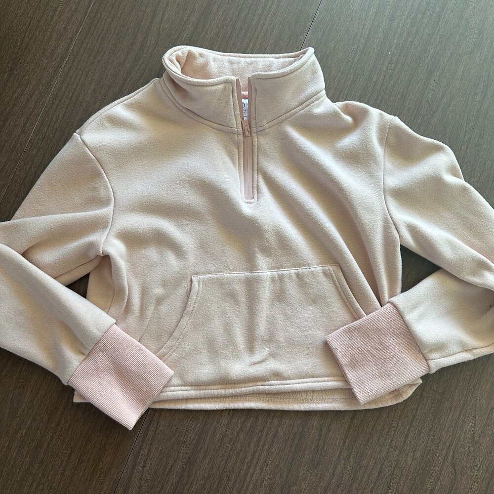 Pink Senita Athletics Quarter Zip Hoodie